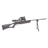 .177 Crosman Tac 77 Elite break barrel air rifle, moderated barrel, mounted 3-9 x 32 scope and torch