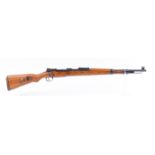 (S1) 7.92mm (smooth) Mauser 98 S/42 bolt action, 24 ins barrel with steel cleaning rod, military spe