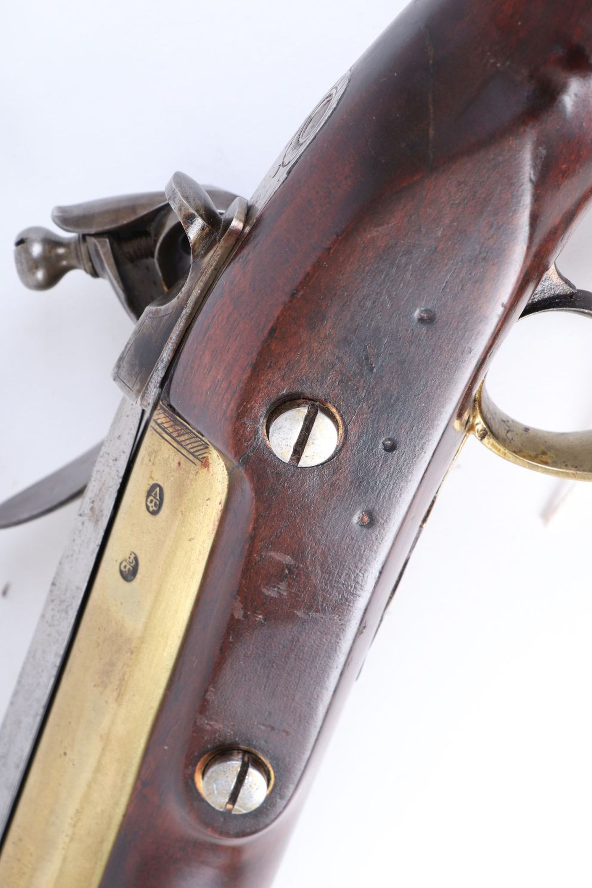 (S58) Flintlock Blunderbuss by H W Mortimer, 14 ins brass two stage full stocked bell mouth barrel w - Image 22 of 24