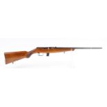 (S1) .22 Beretta Olympia bolt action/semi automatic rifle, 22 ins crew cut barrel, notch rear sight,