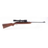 .22 BSA Airsporter under lever air rifle, open sights, mounted 3-9 x 40 Sterling scope, no. 33891 [