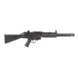 (S1) .22 GSG Tatical rifle, semi automatic, (no magazine), 16 ins moderated barrel, rotating apertur