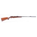 (S1) .22 CZ 452-2E bolt action rifle, 25 ins barrel with moderator, open sights, 5 shot magazine, ch