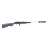 (S1) .22 Mossberg 802 'Plinkster' bolt action rifle, 18 ins screw cut barrel with moderator, leaf re