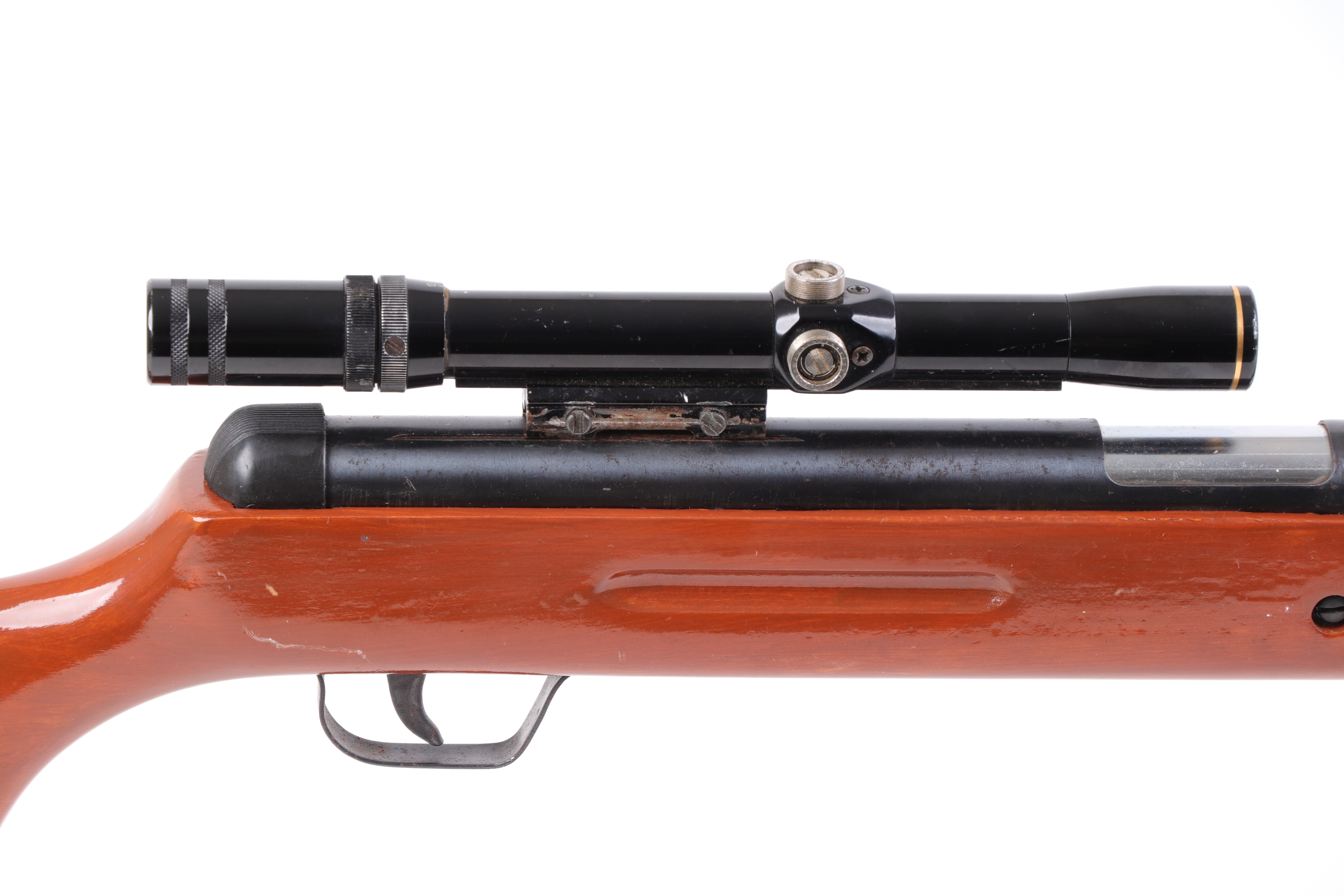 .22 Snowpeak under lever air rifle, hooded blade foresight, mounted scope, nvn [Purchasers note: Co - Image 2 of 6