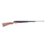 .22 Webley Mark 3 underlever air rifle, original sights, tap loading, metalwork retaining good origi