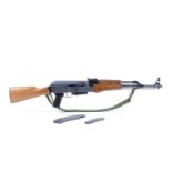 (S1) .22 Armi Jager Model AP80 semi automatic tactical rifle, 18 ins barrel, open sights, black acti