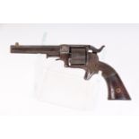 (S58) .32(rf) Allen & Wheelock single action closed frame revolver c.1860, 4 ins octagonal barrel wi