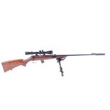 (S1) .22 CZ 452-2E ZKM, bolt action, ten shot magazine, 25 ins barrel threaded for moderator (modera