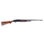 (S1) 12 bore Savage Model 30E, pump action, five shot, 26 ins barrel with multi choke, ventilated ri