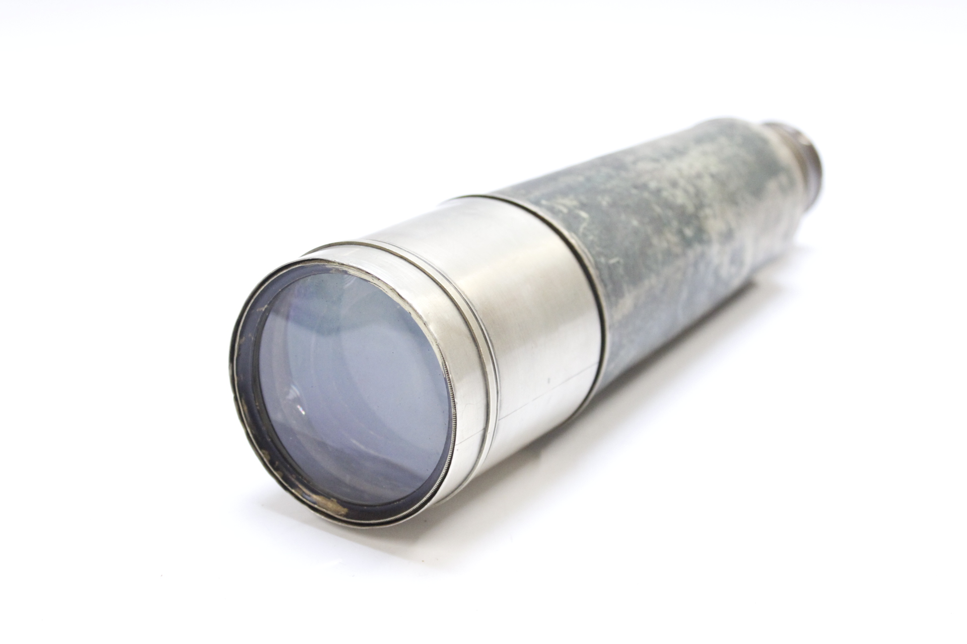 3-draw antique brass telescope ''The Viceroy'' marked J H Steward Ltd 406 & 457 The Strand, London - Image 2 of 2
