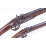 (S58) Two percussion long guns, for parts or repair