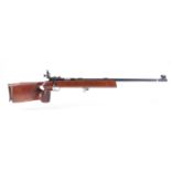 (S1) .22 Anschutz Model 1411 Match 54 bolt action target rifle, 27½ ins heavy barrel with tunnel for