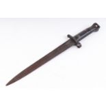 British First Pattern 1888 Mk1 Lee Metford bayonet, 12 ins double edged blade with indistinct ordnan