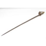 British Pattern 1822 Officer's sword, 32 ins slightly curved pipe-back blade (some rust and damage t