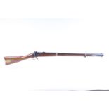 (S2) .58 Percussion black powder long gun by Adler (Italy), 32 ins smooth bored sighted barrel, with
