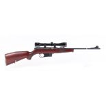 (S1) .22 Voere semi automatic rifle, 18 ins screw cut barrel (capped), hooded blade foresight (rear