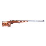 (S1) .22 Anschutz Model Match 54, bolt action, 27 ins barrel with sight tube extension and tube elem