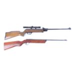 .22 Gamo break barrel air rifle, open sights, mounted 4 x 20 scope, nvn; .177 Diana Series 70 Model