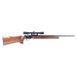 (S1) .22 BSA Martini International MkII target rifle, 20 ins heavy barrel, threaded and fitted with