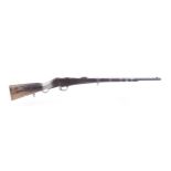 (S58) .577/450 Martini Muscat carbine, 26 ins barrel, three-quarter stocked with decorated white met