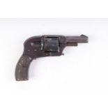 (S5) .320(cf) German hammerless 5 shot revolver (action a/f), octagonal sighted barrel, fluted cylin