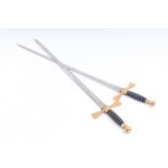 A pair of ceremonial or presentation swords in the Masonic rose croix style by Wilkinson Sword, each