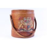 Leather powder carrier with French armorial decoration