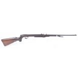 .177 BSA (pre war) Improved Model D under lever air rifle, open sights, tap loading, pistol grip sto