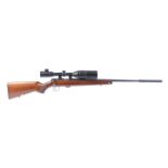 (S1) .22 CZ 452-2E ZKM bolt action rifle, 20½ ins heavy barrel with fitted moderator, 5 shot magazin