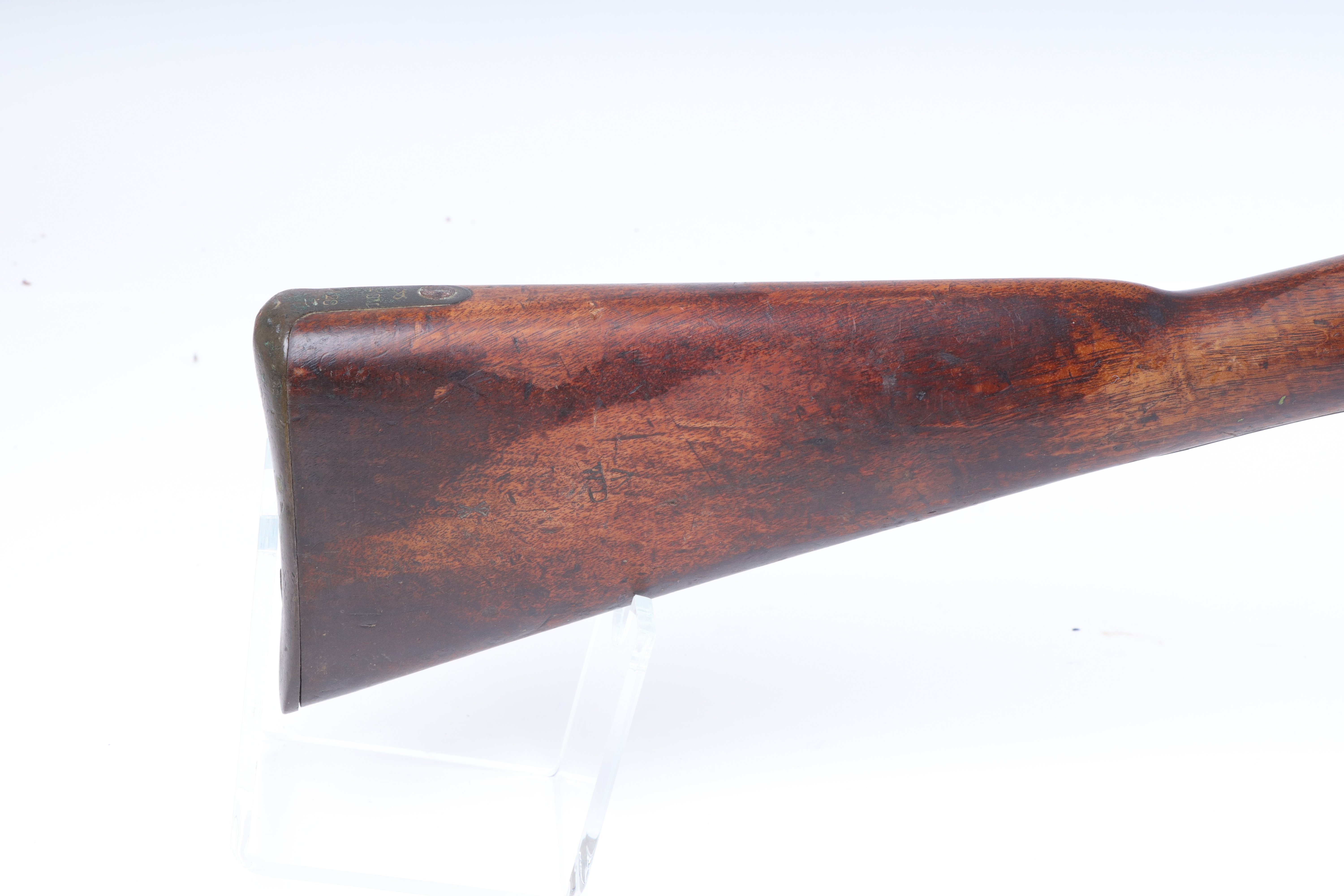 (S58) .577 Tower Enfield percussion smooth bore musket, 38½ ins barrel with blade and ramp sights - Image 5 of 11