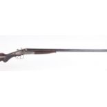 (S2) 12 bore double hammer gun by John White, Birmingham, 30 ins nitro proof barrels, cyl & ¼,