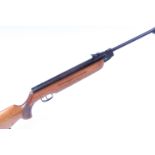 .22 Weihrauch HW35 break barrel air rifle, original open sights, Monte Carlo stock with cheek piece,