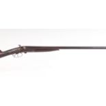 (S2) 12 bore double hammer gun by G. Hanson (Doncaster), 30 ins barrels (black powder proof), ¼ & ¼,