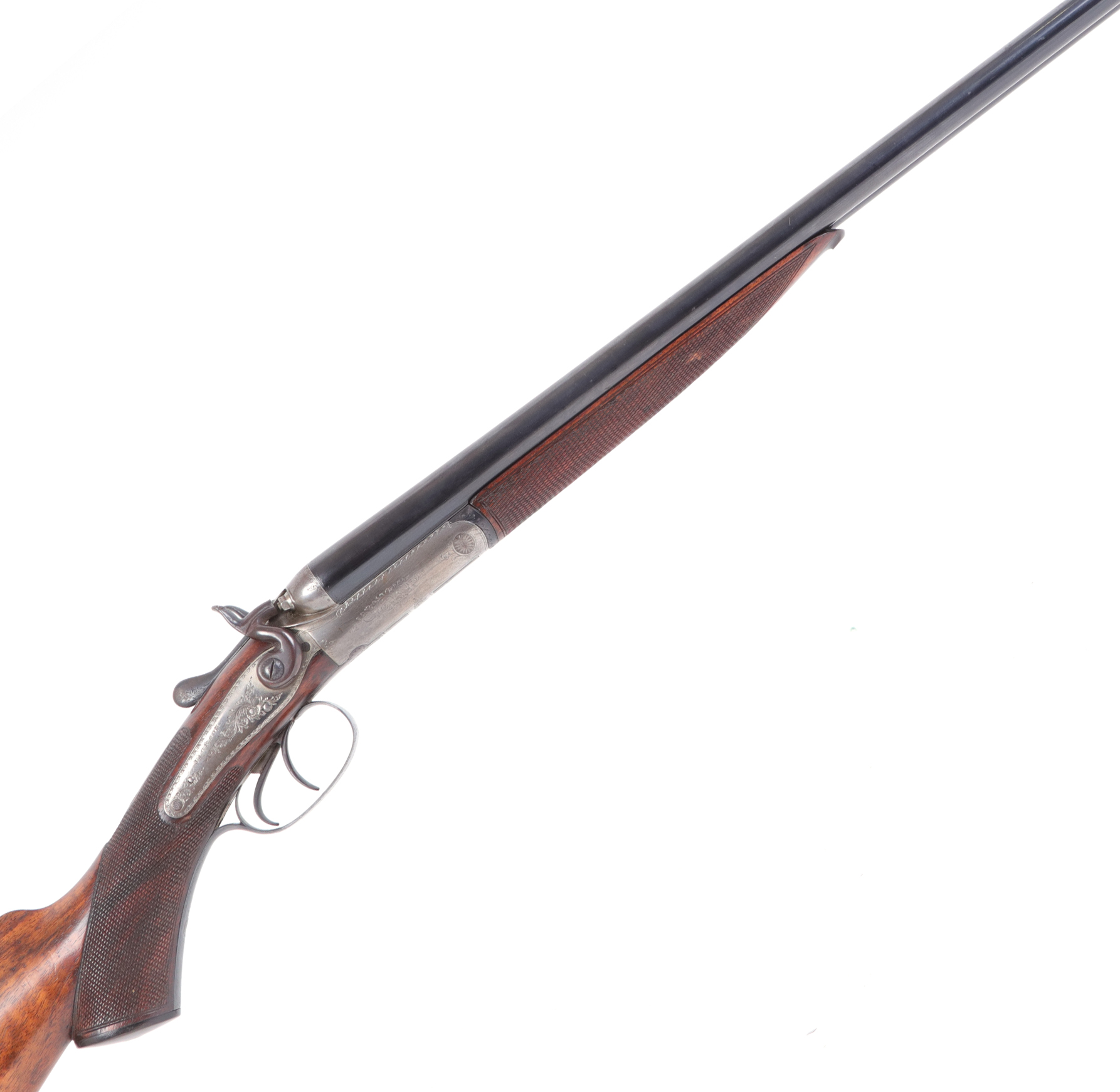 (S2) .410 double hammer gun by Jackson, 28 ins barrels (London black powder proof), the top rib with