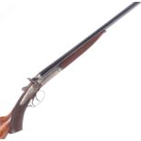 (S2) .410 double hammer gun by Jackson, 28 ins barrels (London black powder proof), the top rib with