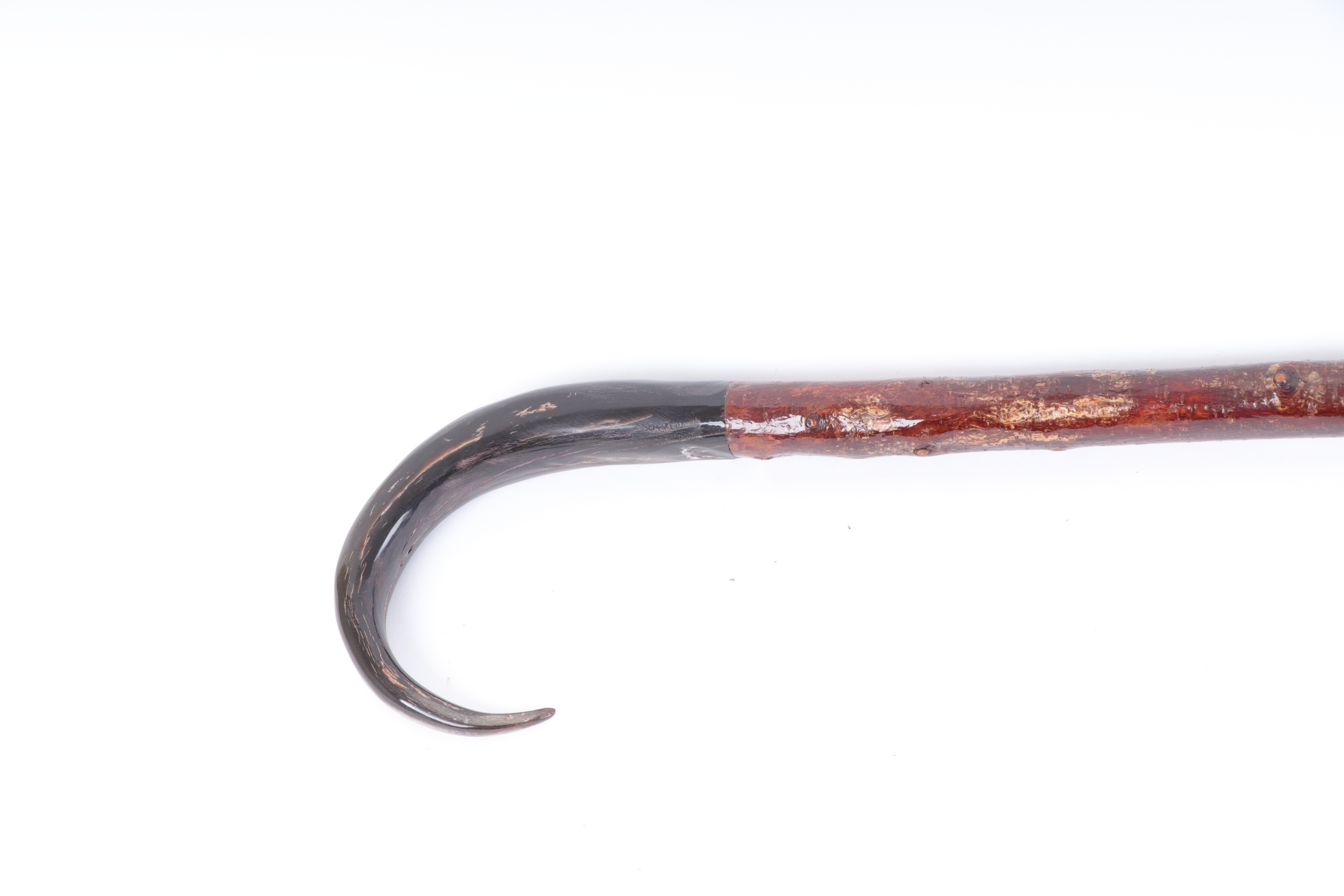 Blackthorn shooters stick with horn crook handle, length 51 ins with magnetic ferrule - Image 2 of 2