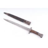 Lee Metford bayonet, 12 ins double edged blade, stamped 12 98 with broad arrow and other markings,
