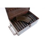 Twelve .303 Bren gun magazines in grey painted military transport box