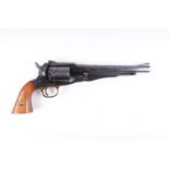 (S1) .44 Pietta 1858 Remington percussion black powder revolver, 8 ins octagonal barrel with open