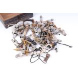 A collection of modern and vintage whistles