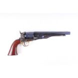 (S1) .44 Uberti Colt Army percussion black powder revolver, 8 ins barrel with blued finish,