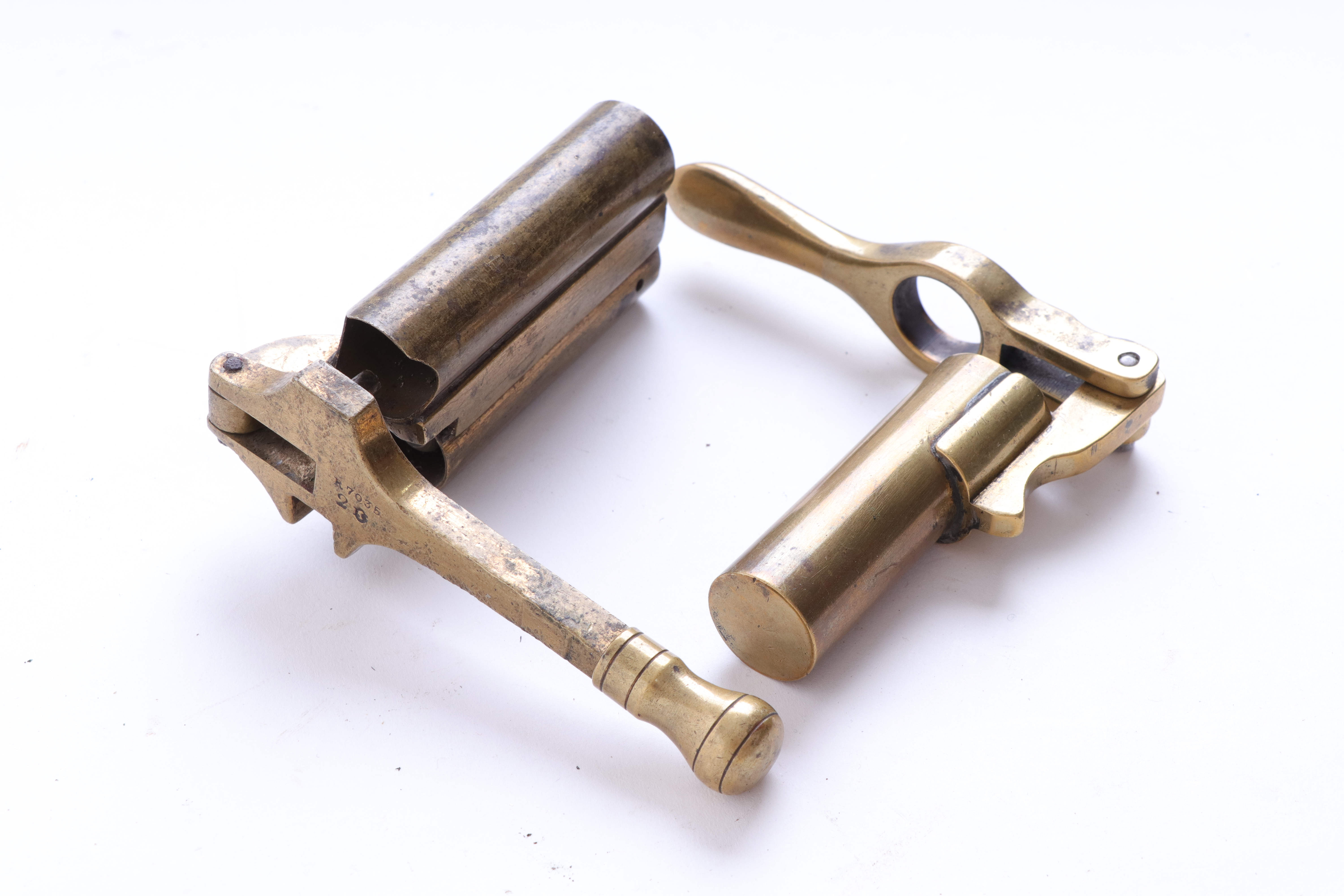Two 20 bore brass field capper decappers by Ward