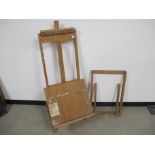 A hardwood all purpose easel, manufactured by Guys height 130cm