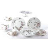 A group of French Pillivuyt & Cie porcelain plates in the aesthetic manner of floriform with