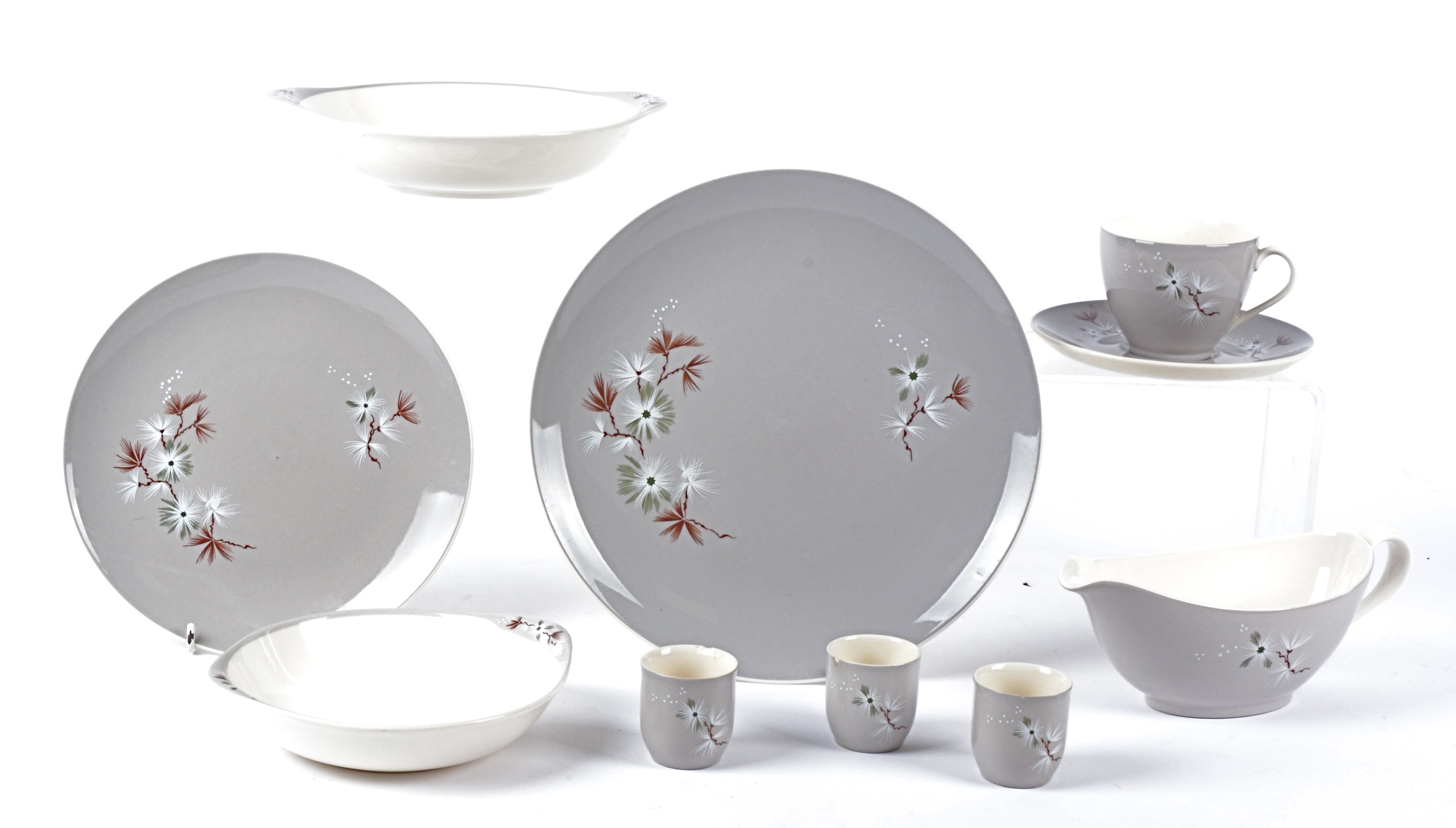 An extensive Royal Doulton 'Frost Pine dinner service' with stylised Winter plant life design, to - Image 3 of 3