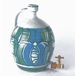 Studio of Alan Caiger Smith (1930-2020) an Aldermaston pottery brewery style ewer with tap and