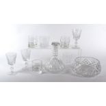 A quantity of contemporary glasses of various assorted shapes, to include dumpy tumblers, cut