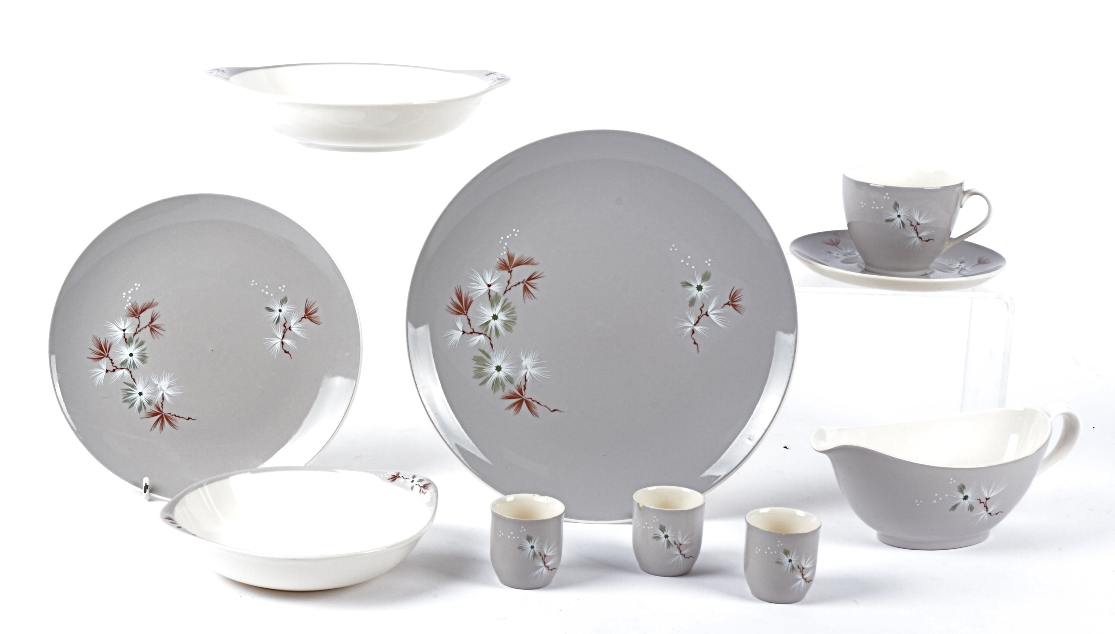 An extensive Royal Doulton 'Frost Pine dinner service' with stylised Winter plant life design, to - Image 2 of 3