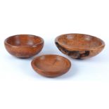 Paul Swan (Contemporary British) an Australian York Gum Burr turned bowl with natural formations,